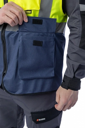 Сигнальный жилет Brodeks KM123, желтый Brodeks в Москве 6