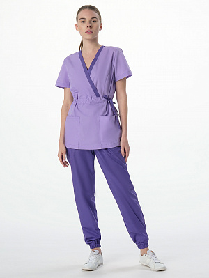 Костюм женский Симпл-001 (тк.Смесовая,120) MedLine, фиолетовый/сирень MedLine в Москве 1