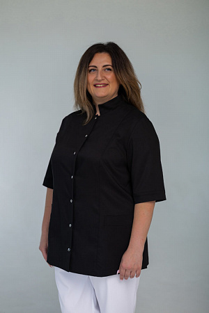 Блуза на кнопках PLUS SIZE, черная